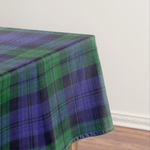 Clan Campbell Zwart horloge Schotse Tartan Tafelkleed