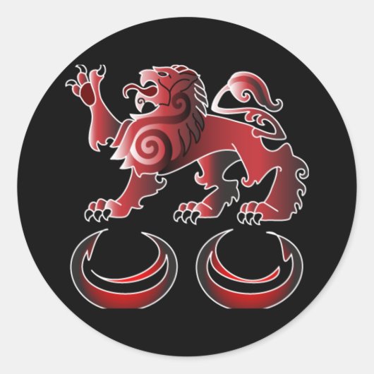 Clan Caomhánach (Kavanagh) Design Ronde Sticker (Voorkant)