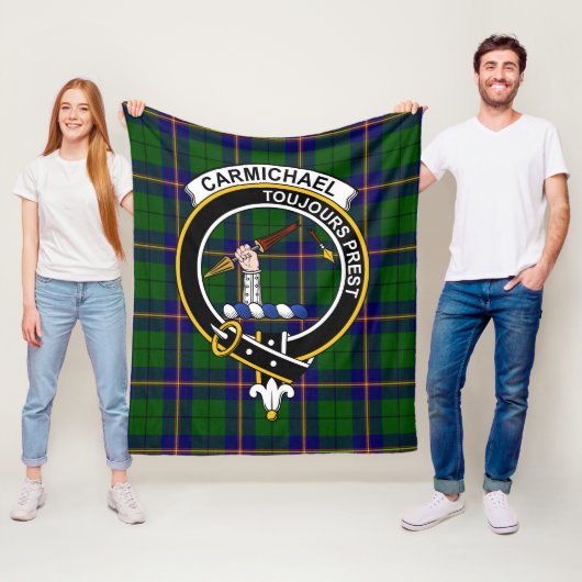 Clan Carmichael Modern Tartan Schotse Plaid Fleece Deken (In situ)