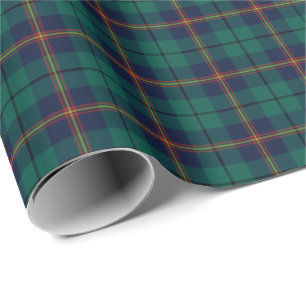 Clan Carmichael Tartan Donkergroen Plaid Cadeaupapier