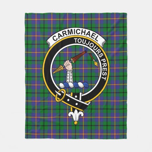 Clan Carmichael Tartan Pset Fleece Deken (Voorkant)