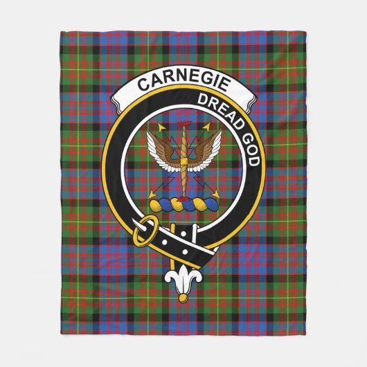 Clan Carnegie Ancient Tartan Pset Fleece Deken (Voorkant)