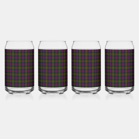 Clan Carnegie Crest Badge en Tartan Blikvorm Glas (Achterkant)