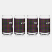 Clan Carnegie Crest Badge en Tartan Blikvorm Glas (Rechts)
