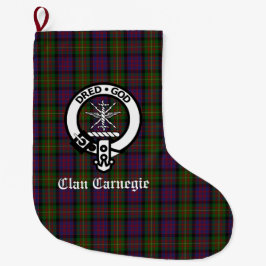 Clan Carnegie Crest Badge & Tartan  Grote Kerstsok