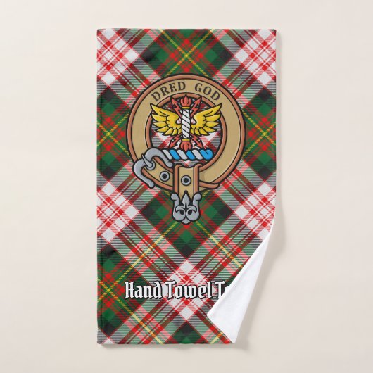 Clan Carnegie Crest over Jurk Tartan Bad Handdoek (Handdoek)