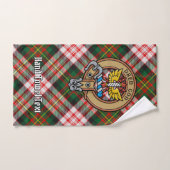 Clan Carnegie Crest over Jurk Tartan Bad Handdoek (Handdoek)