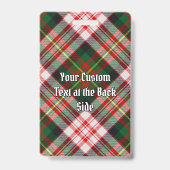 Clan Carnegie Crest over Jurk Tartan Badge (Achterkant)