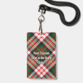 Clan Carnegie Crest over Jurk Tartan Badge (Achterkant met koord)