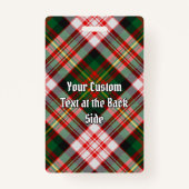 Clan Carnegie Crest over Jurk Tartan Badge (Achterkant)