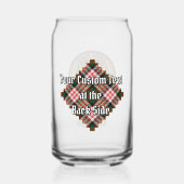 Clan Carnegie Crest over Jurk Tartan Blikvorm Glas (Achterkant)