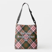 Clan Carnegie Crest over Jurk Tartan Crossbody Tas (Achterkant)