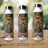 Clan Carnegie Crest over Jurk Tartan Geïsoleerde Drinkbeker