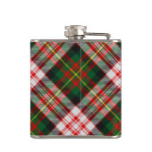 Clan Carnegie Crest over Jurk Tartan Heupfles (Achterkant)
