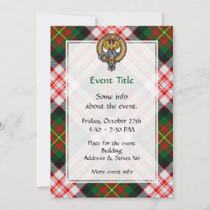 Clan Carnegie Crest over Jurk Tartan Kaart