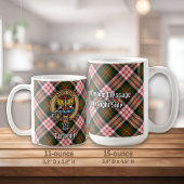 Clan Carnegie Crest over Jurk Tartan Koffiemok