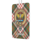 Clan Carnegie Crest over Jurk Tartan Luchtverfrisser (Links)