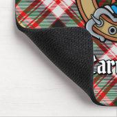 Clan Carnegie Crest over Jurk Tartan Muismat (Hoek)