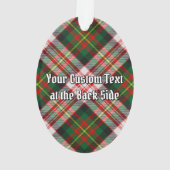 Clan Carnegie Crest over Jurk Tartan Ornament (achterkant)