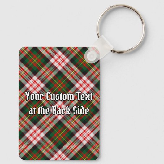 Clan Carnegie Crest over Jurk Tartan Sleutelhanger (Achterkant)