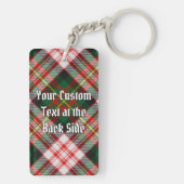 Clan Carnegie Crest over Jurk Tartan Sleutelhanger (achterkant)