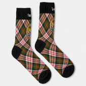 Clan Carnegie Crest over Jurk Tartan Sokken (Rechts)