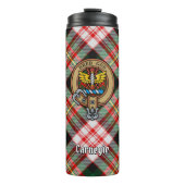 Clan Carnegie Crest over Jurk Tartan Thermosbeker (Voorkant)