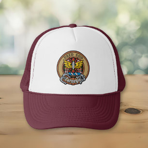 Clan Carnegie Crest over Jurk Tartan Trucker Pet