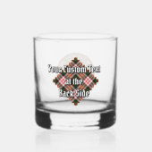 Clan Carnegie Crest over Jurk Tartan Whisky Glas (Achterkant)