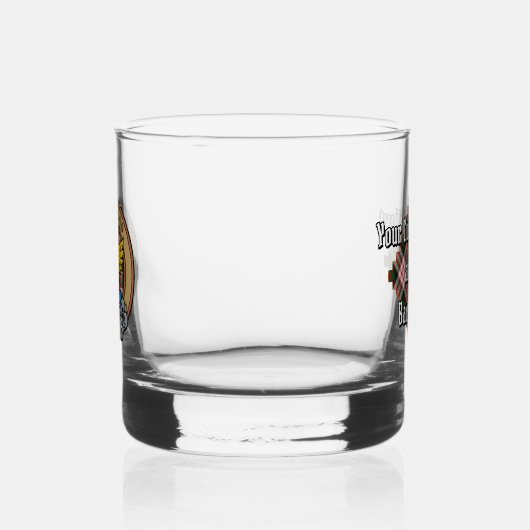 Clan Carnegie Crest over Jurk Tartan Whisky Glas (Links)