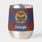 Clan Carnegie Crest over Tartan (Voorkant)