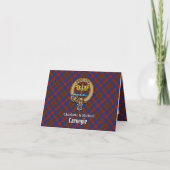 Clan Carnegie Crest over tartan (Voorkant)