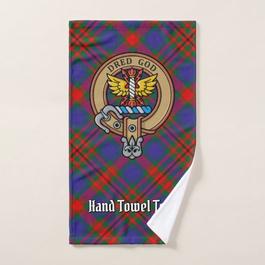 Clan Carnegie Crest over Tartan Bad Handdoek (Handdoek)