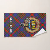 Clan Carnegie Crest over Tartan Bad Handdoek (Handdoek)