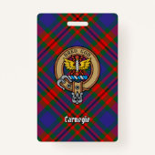 Clan Carnegie Crest over Tartan Badge (Voorkant)