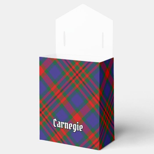 Clan Carnegie Crest over Tartan Bedankdoosjes (Geopend)