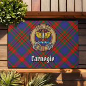 Clan Carnegie Crest over Tartan Deurmat