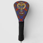Clan Carnegie Crest over Tartan Golfheadcover (Voorkant)