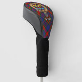 Clan Carnegie Crest over Tartan Golfheadcover (Schuin)