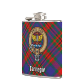 Clan Carnegie Crest over Tartan Heupfles (Links)