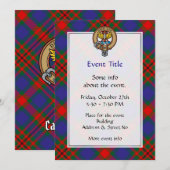 Clan Carnegie Crest over Tartan Kaart (Voorkant / Achterkant)