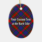 Clan Carnegie Crest over Tartan Keramisch Ornament (Achterkant)