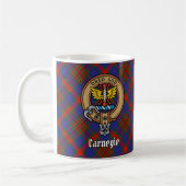 Clan Carnegie Crest over Tartan Koffiemok (Links)
