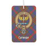 Clan Carnegie Crest over Tartan Luchtverfrisser (Voorkant)