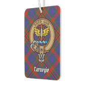 Clan Carnegie Crest over Tartan Luchtverfrisser (Links)