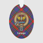 Clan Carnegie Crest over Tartan Ornament (voorkant)