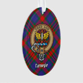 Clan Carnegie Crest over Tartan Ornament (voorkant)