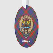 Clan Carnegie Crest over Tartan Ornament (voorkant)