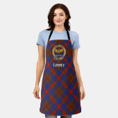 Clan Carnegie Crest over Tartan Schort (Gedragen)