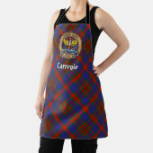 Clan Carnegie Crest over Tartan Schort (Insitu)